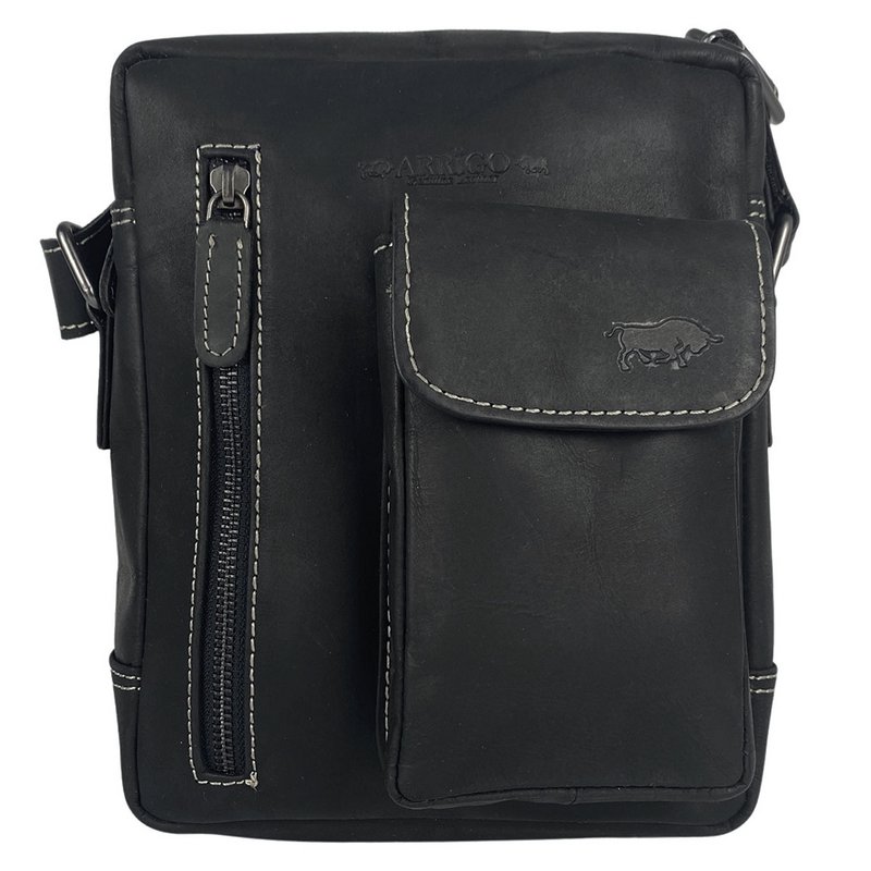 Herretaske eller dametaske i 3 farver bøffellæder - Crossbody-taske til kvinder eller mænd