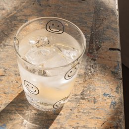 Trinkglas Smileys schwarz (VE = 6 Stk)