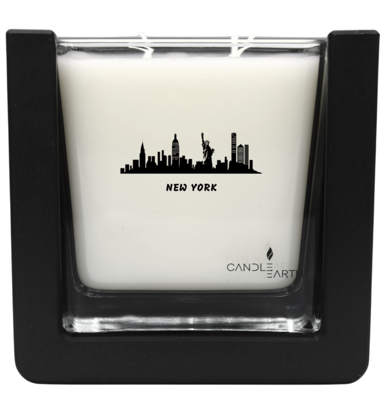 Vela perfumada sorpresa - Ciudades - Nueva York - 235 gr de cera vegana