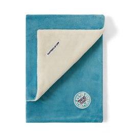 Cozy Moments Blue Ocean cuddly blanket for dogs. Soft, plush material in a calming blue ocean color. Ideal for pet beds and snuggling.