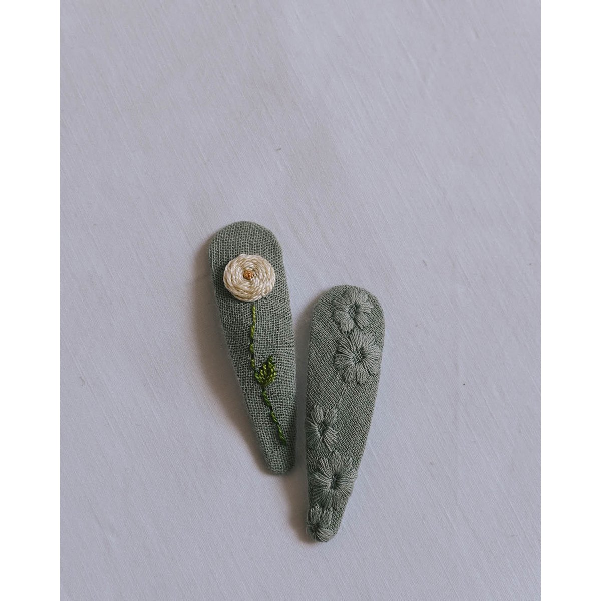 Barrettes à cheveux rose menthe