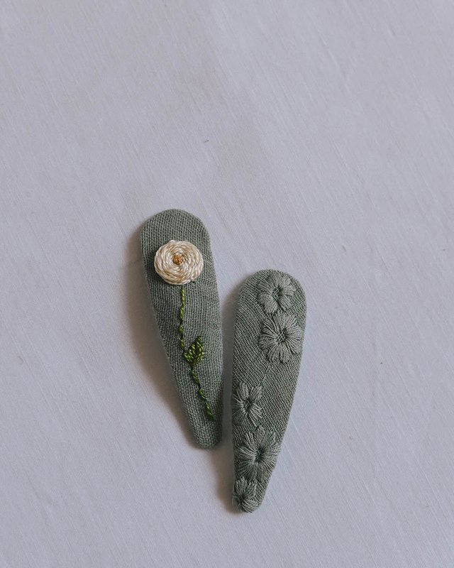 Barrettes à cheveux rose menthe