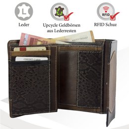 Sunsa Damen Geldbörse. Leder Geldbeutel. Portemonnaie mit RFID Schutz. Brieftasche aus Leder. Mittelgroße Geldbörse für Frauen mit vielen Kreditkartenfächern- Wallet für Damen, Geschenkidee