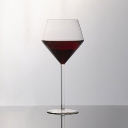 Enebro grande copa de vino tinto / juego de 2