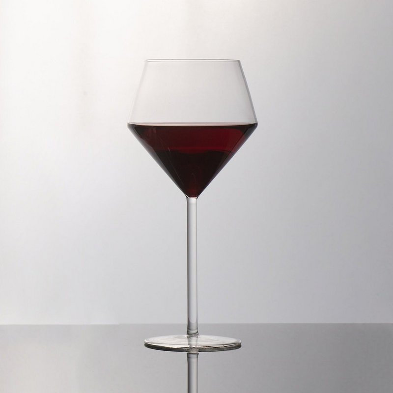 Enebro grande copa de vino tinto / juego de 2