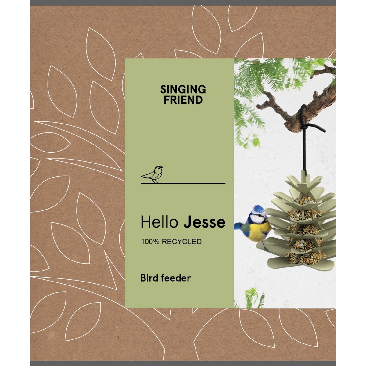 Hello Jesse S gerecyclede vogelvoeder