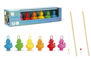 6er Set Jahrmarktsenten - Regenbogen