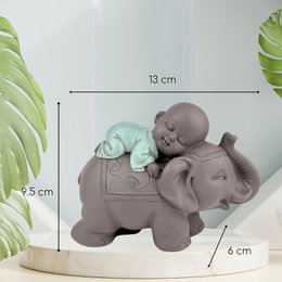 Figurka Buddy – Słoń Bonze – Dekoracja Zen i Feng Shui – Duchowa i zrelaksowana atmosfera – Dekoracyjny pomysł na prezent