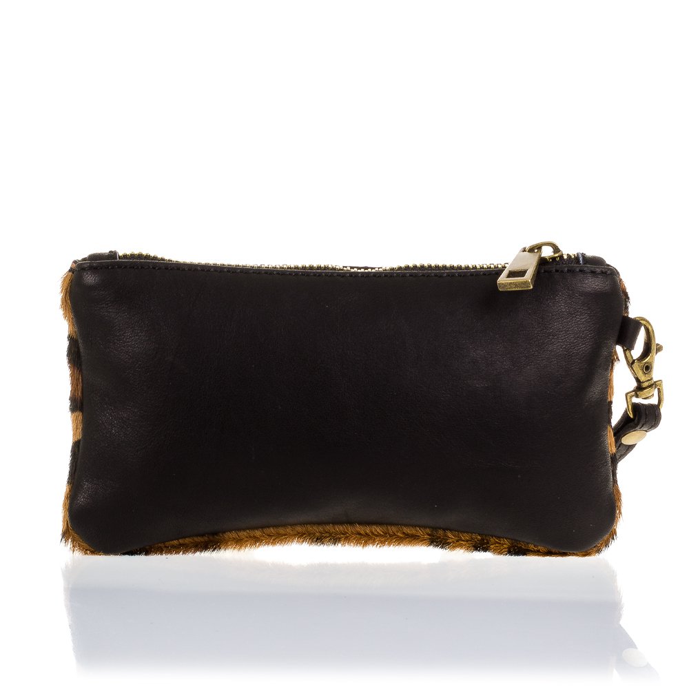 Florence Artegiani. Mattarello Dames handtas Echt leer Cavallino Leopard Large Dollaro