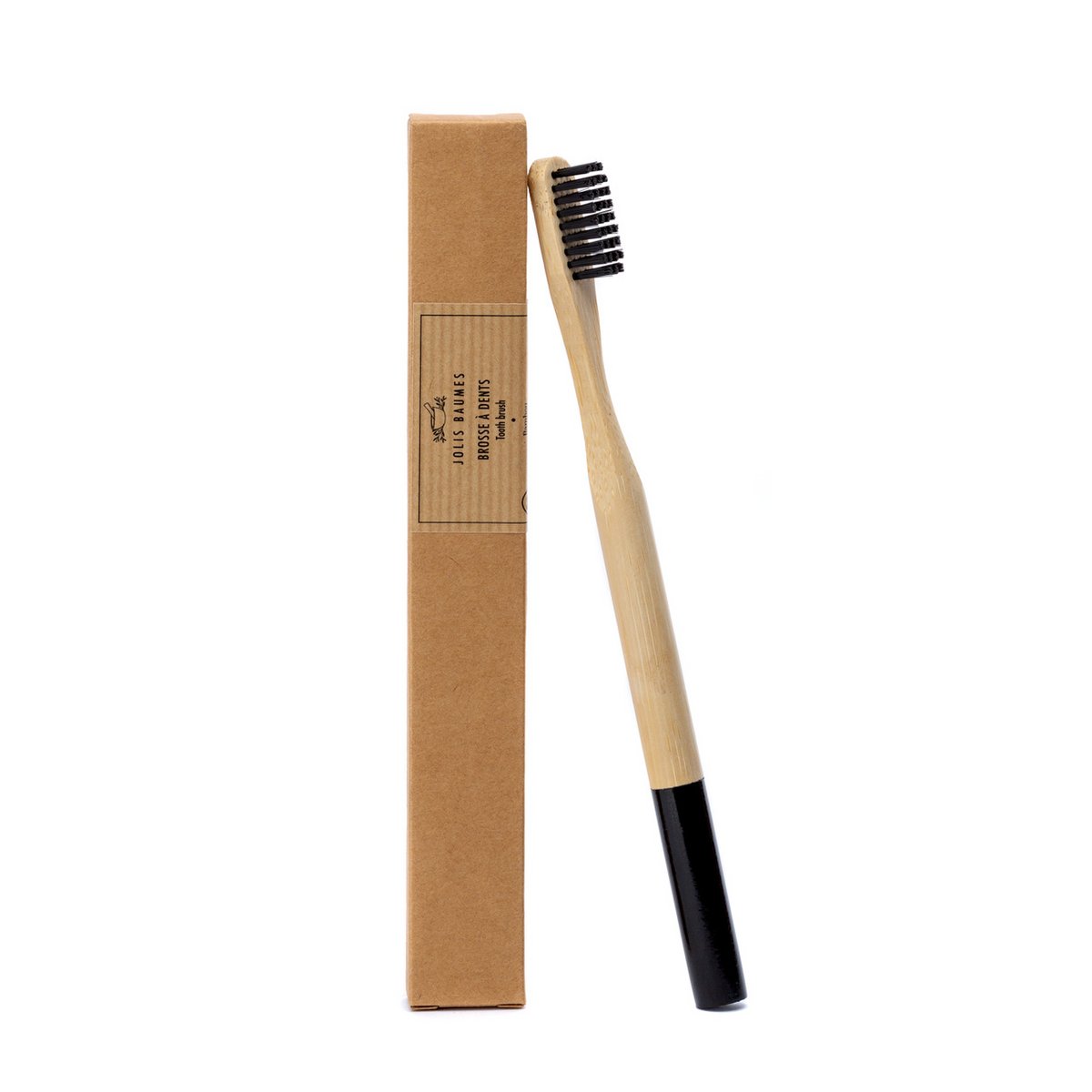 Bamboo Toothbrush Adult Black Medium
