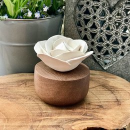 Keramisk parfume diffusor - Bengal Pink - Hvid