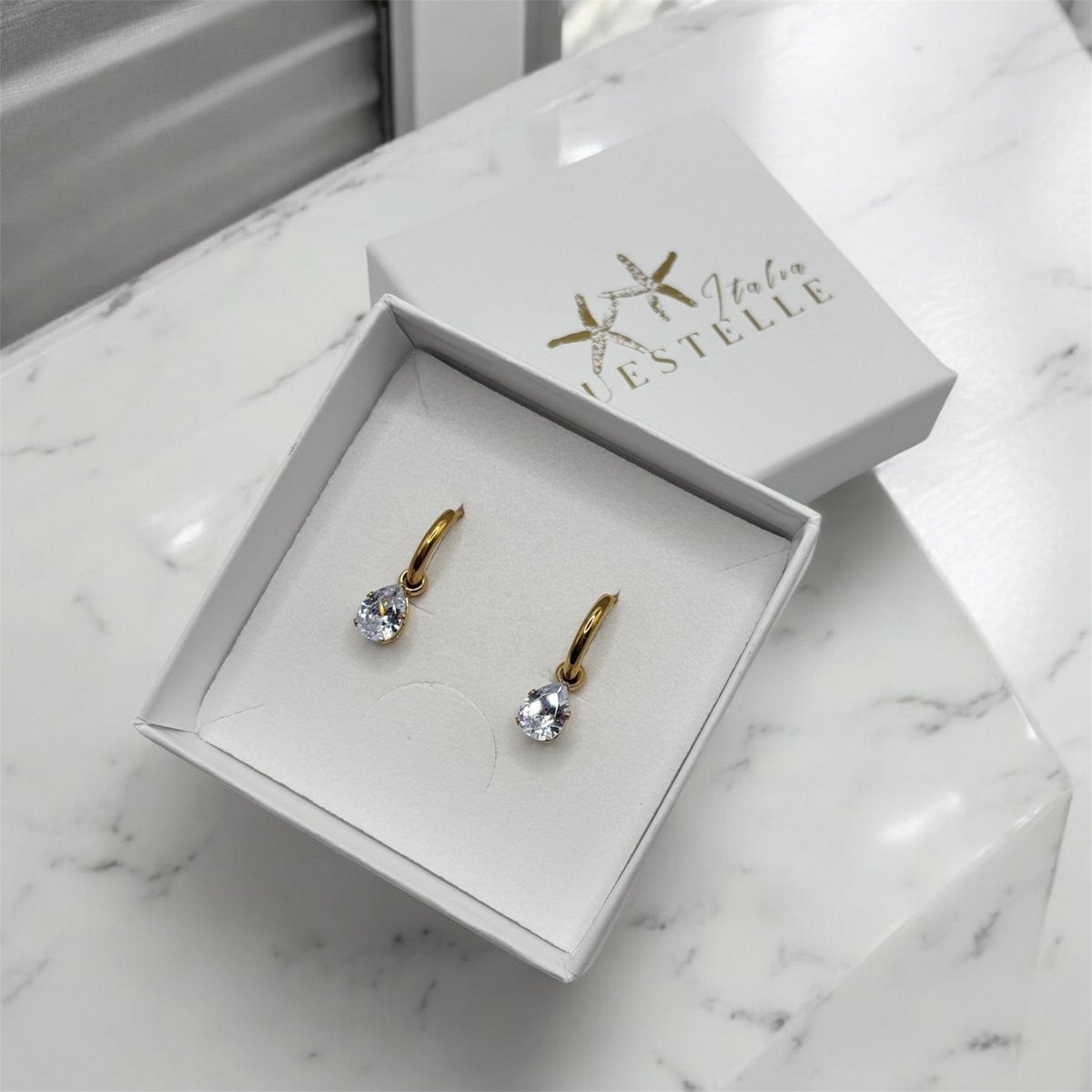 ARIADNE - Hoop earrings with Zircon