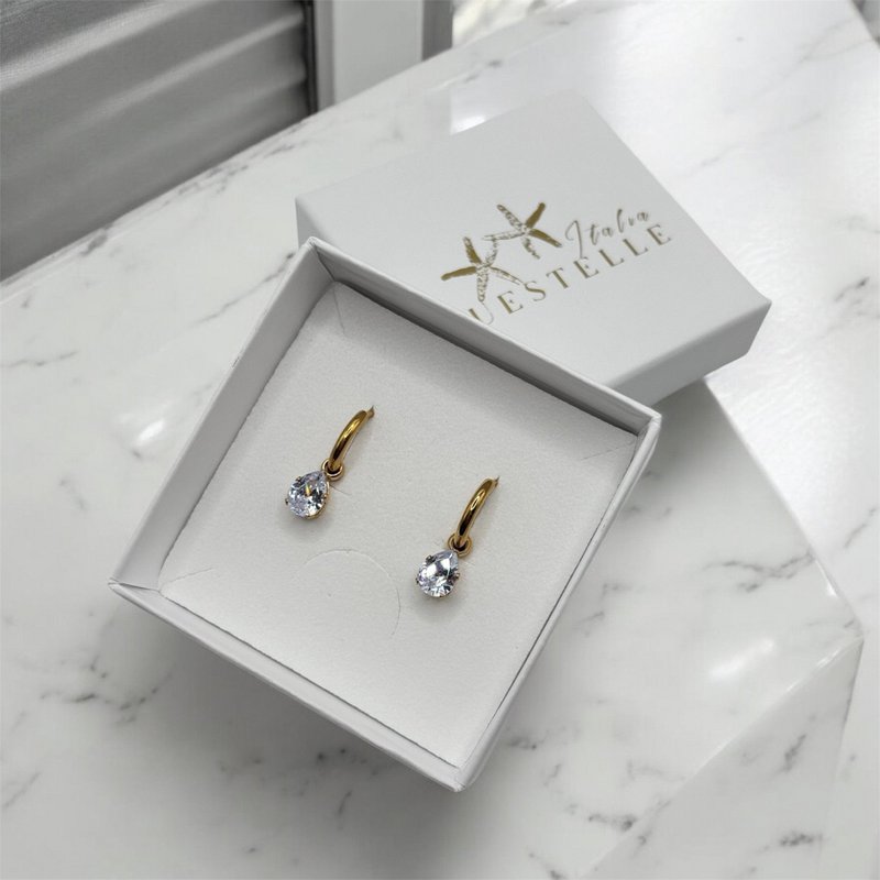 ARIADNE - Hoop earrings with Zircon