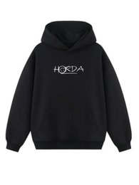 Felpa Nera Boxy Fit No Money and Fear — 100% Cotone 350g | Horda Brand