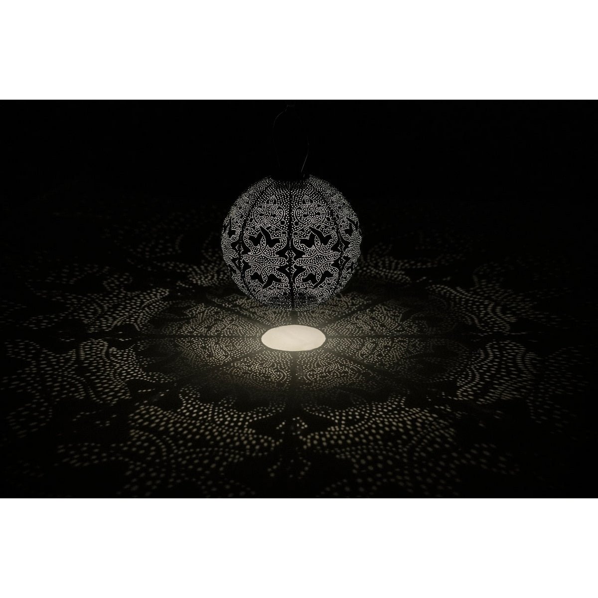 Lumiz Solar Lampion Marrakesh Round - Solarne oświetlenie ogrodowe - 30 cm - Taupe