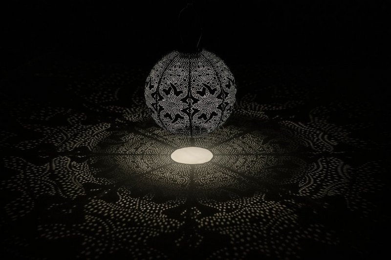 Lumiz Solar Lampion Marrakesh Round - Solarne oświetlenie ogrodowe - 30 cm - Taupe