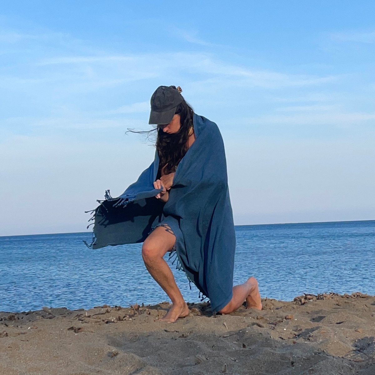 SEA ME Stonewashed Turkish Towel - thick and soft for your best self care routine