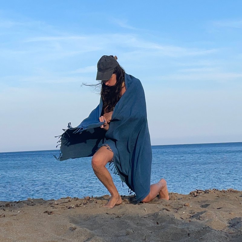 SEA ME Stonewashed Turkish Towel - thick and soft for your best self care routine