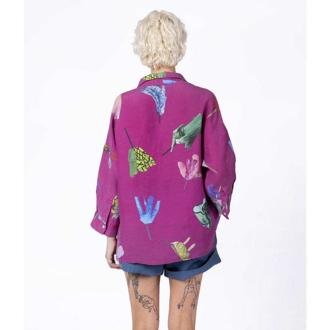 Linnen overhemd Fashionista Magenta