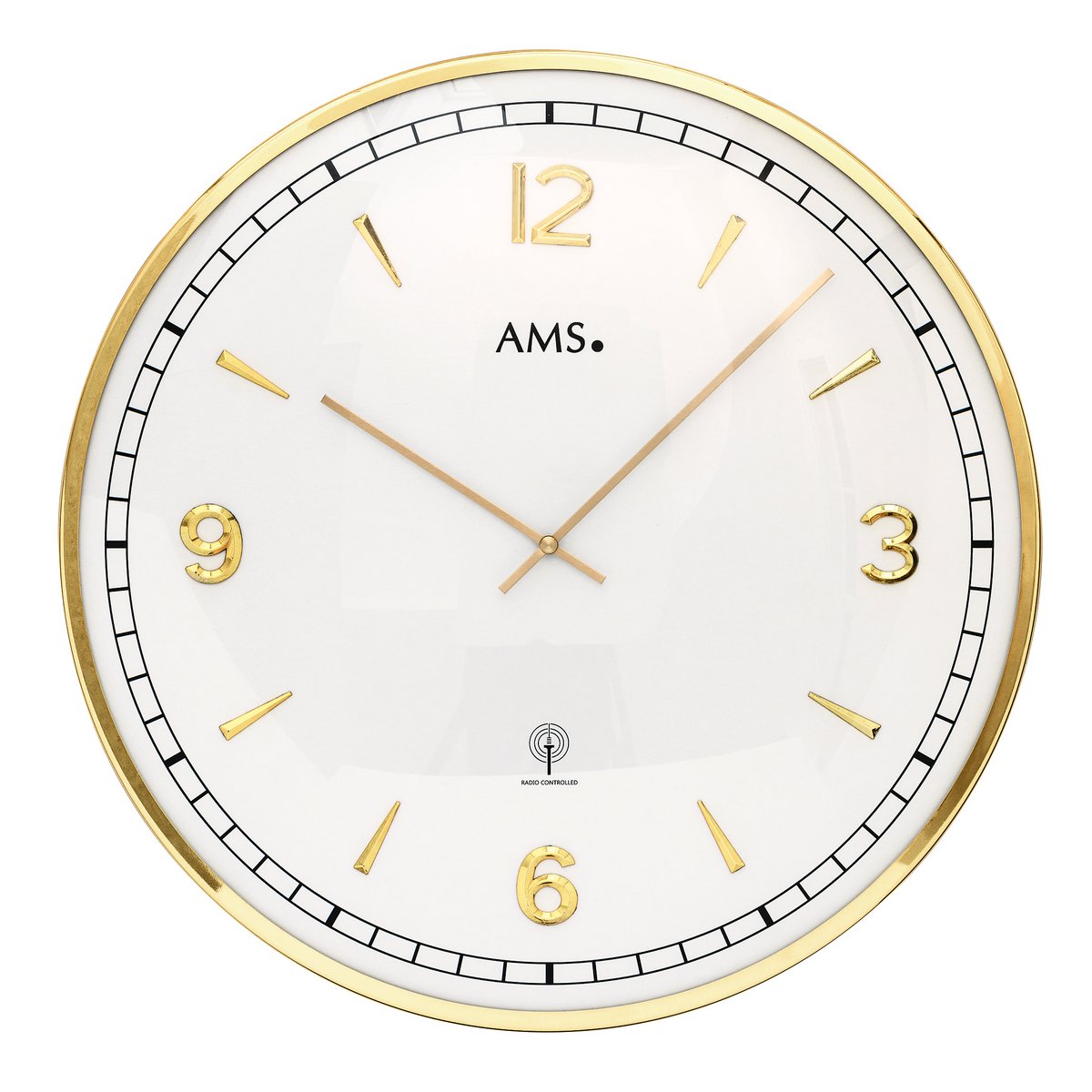 AMS 5609 Wandklok zendergestuurd metaal 40 cm ø