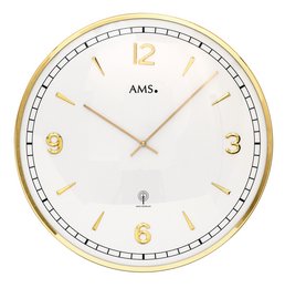 AMS 5609 Vægur radiostyret metal 40 cm Ã¸