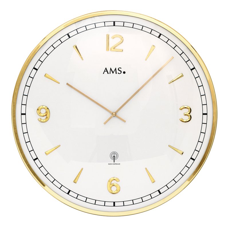 AMS 5609 Vægur radiostyret metal 40 cm Ã¸