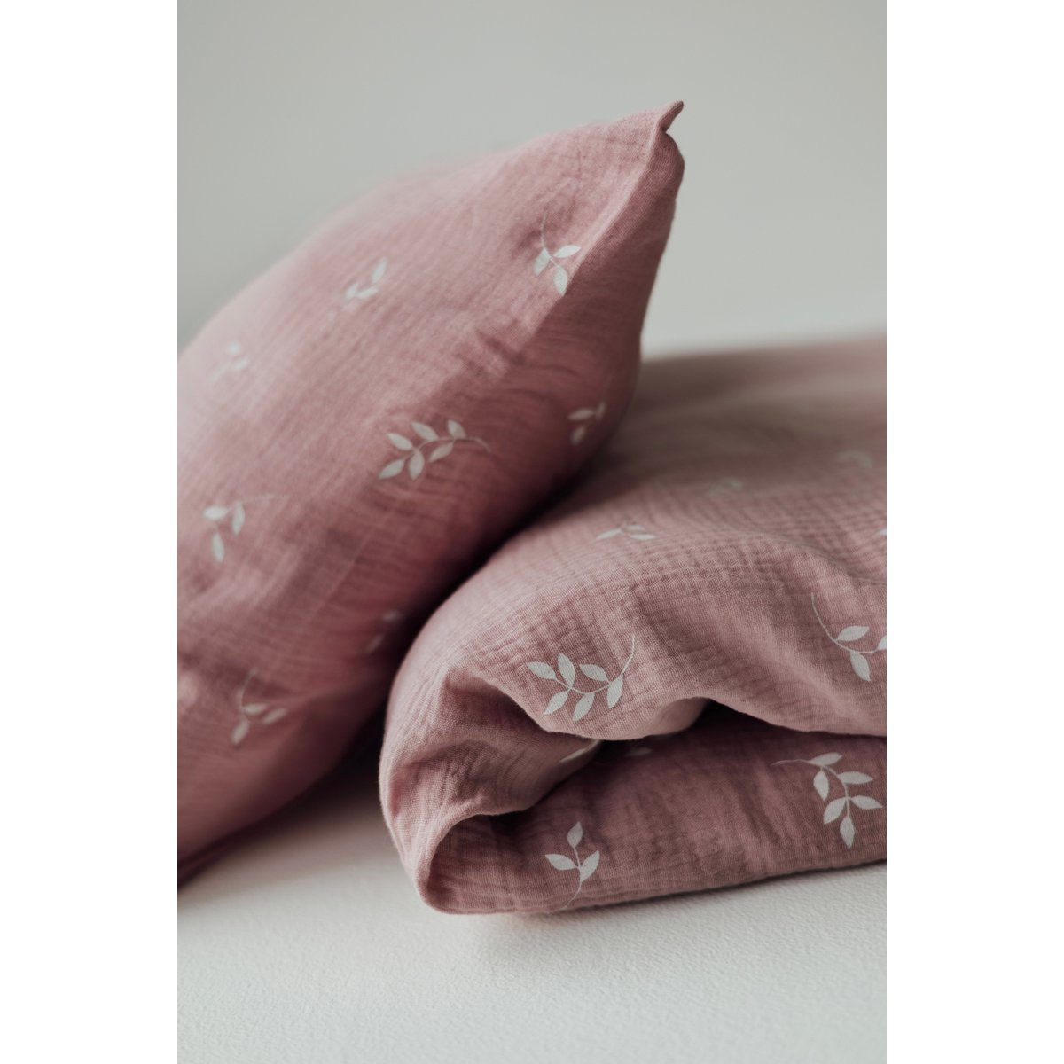 Tisu Baby Druvet Cover & Pillow Fase de almohadas, Hojas de rubor