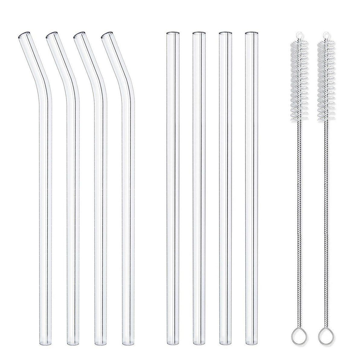 SMOOTHIE Reusable Glass Straw Set