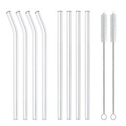 SMOOTHIE Reusable Glass Straw Set