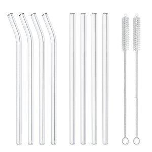SMOOTHIE Reusable Glass Straw Set