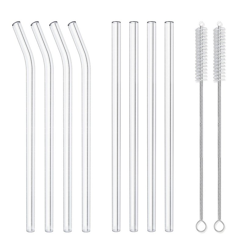 SMOOTHIE Reusable Glass Straw Set