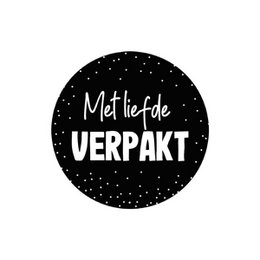 Aufkleber 'Mit Liebe verpackt' auf einer Rolle mit 500 Stück