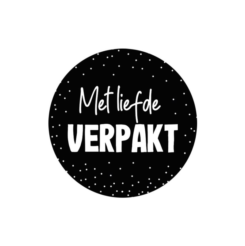 Aufkleber 'Mit Liebe verpackt' auf einer Rolle mit 500 Stück