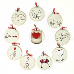 Love Mini Embroidery Bundle – Handmade Wall Art Set (10 pcs)