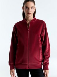 Unisex organic cotton velor jacket