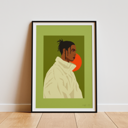 Poster "ASAP Rocky Green" - A4 & 30x40cm - Art print