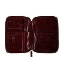 Madda leather office case - burgundy red