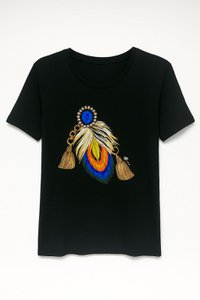 FLEXY T-SHIRT "VEER" - 2 MATEN (S/M, L/XL) BLACK + WHITE