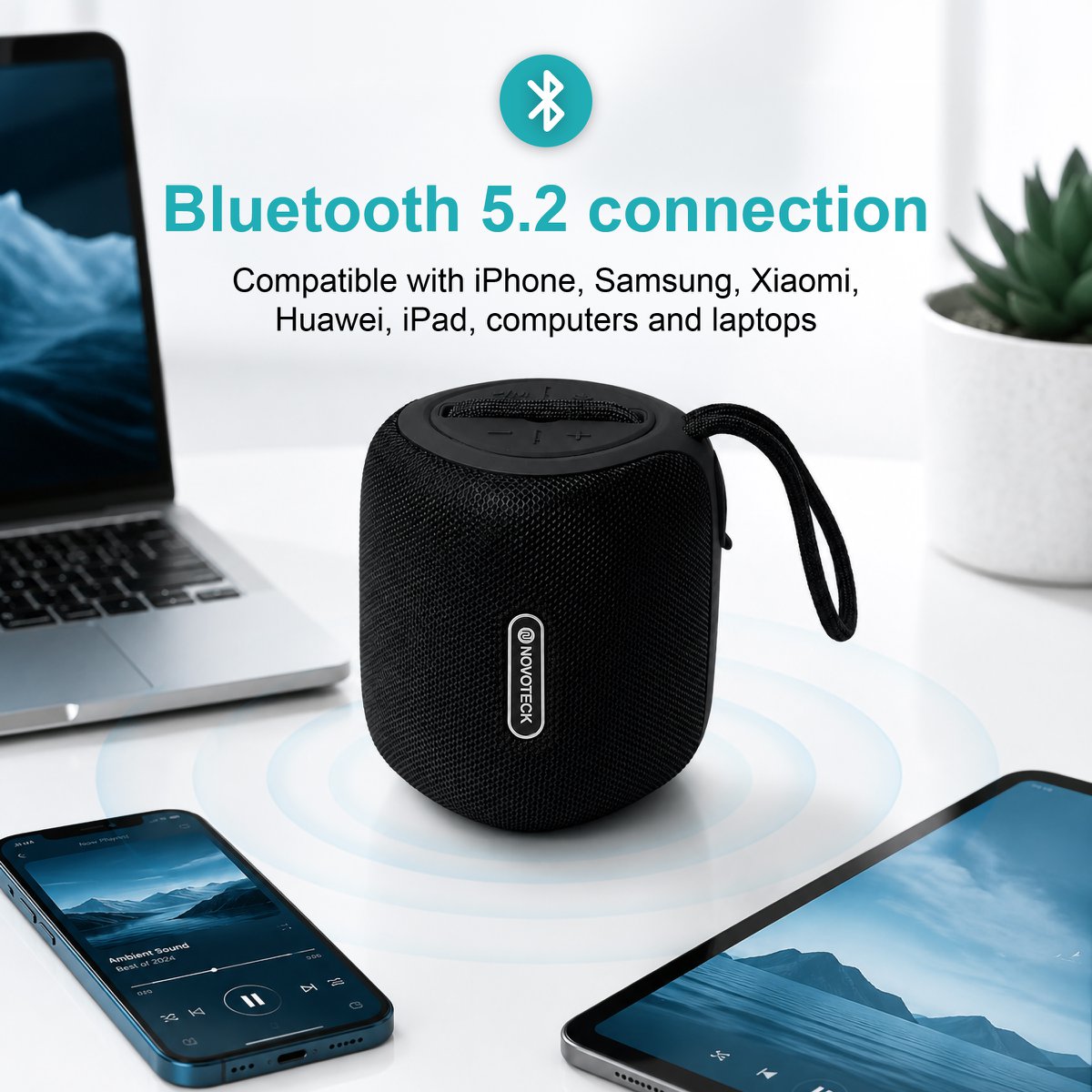 Altavoz Bluetooth portátil XB-009: negro, libertad inalámbrica y diseño práctico para el día a día