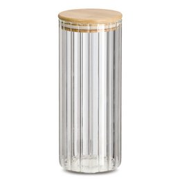 Opbevaringsglas "Rills" med bambus låg