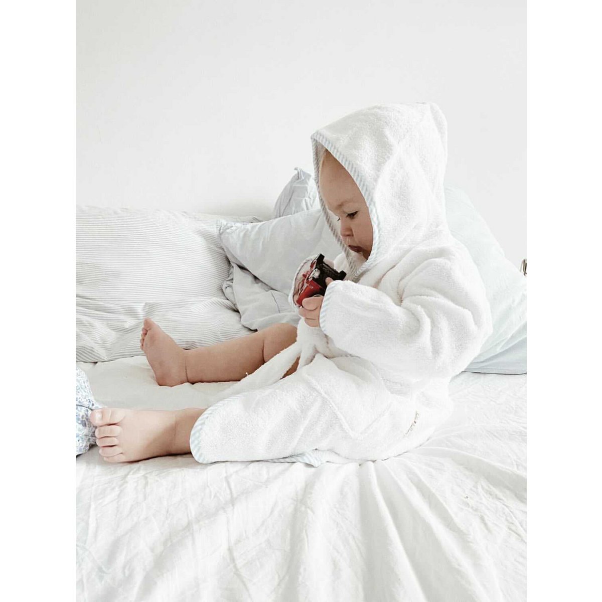 Bobbi Bathrobe - Pale blue stripe - Pale Blue Stripe
