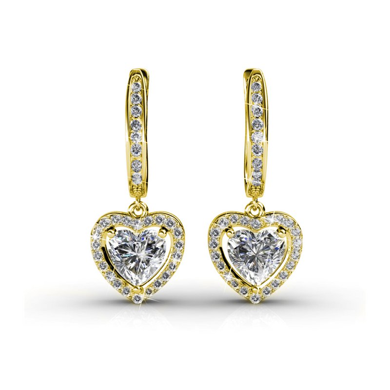 Only Love earrings - Gold and crystal
