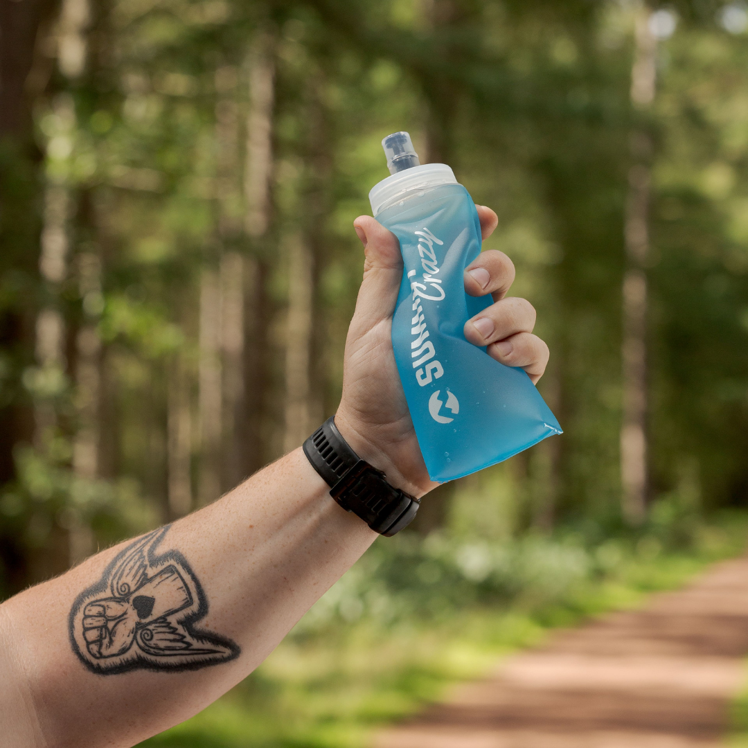 Soft Flask met brede hals - Waterfles Blauw
