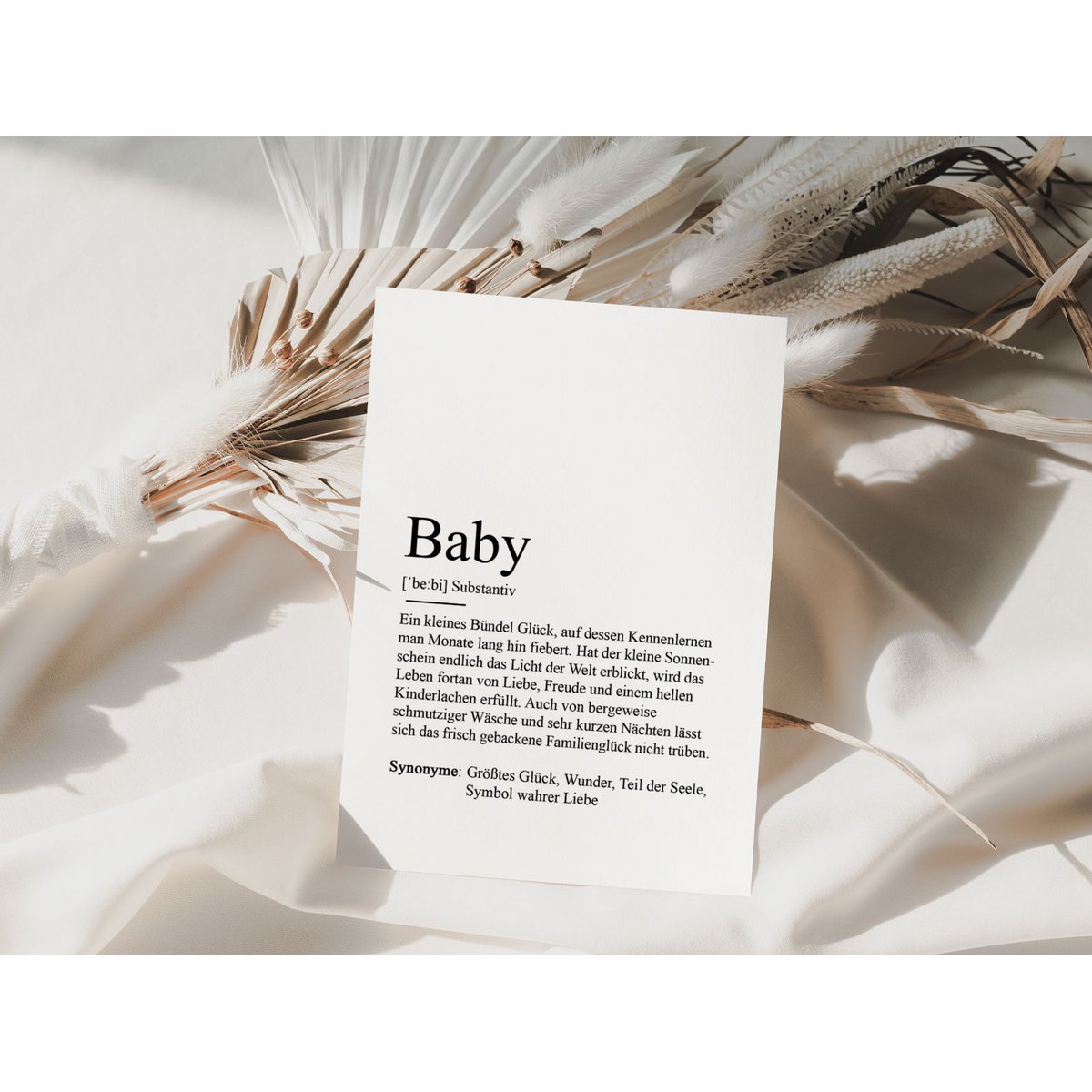 Definition "Baby" greeting card