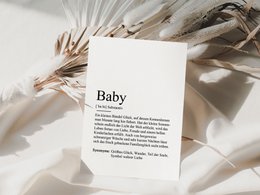 Definition "Baby" greeting card