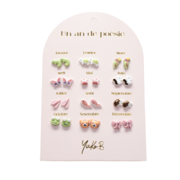 Box of 12 Steel Earrings — A Year of Jungle Poetry