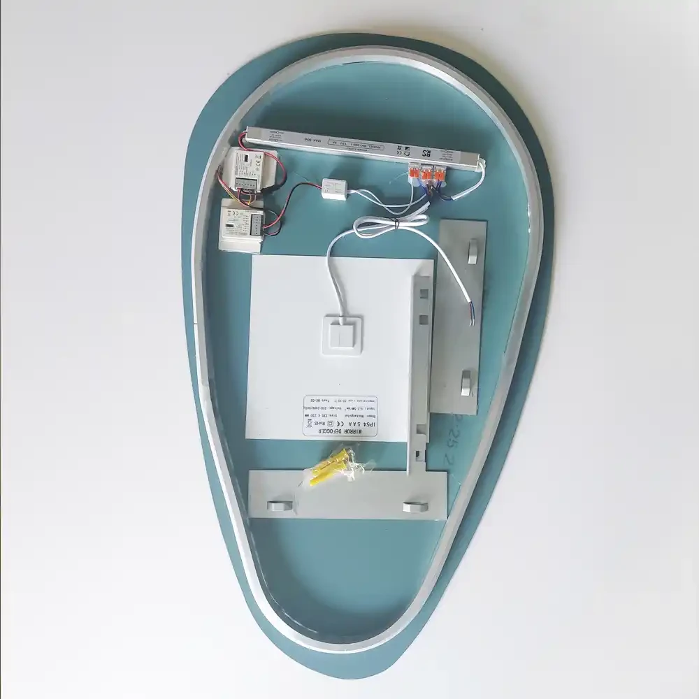 Badeværelsesspejl med belysning 60x100 cm – LED Anti-kondens Dæmpbar Oval