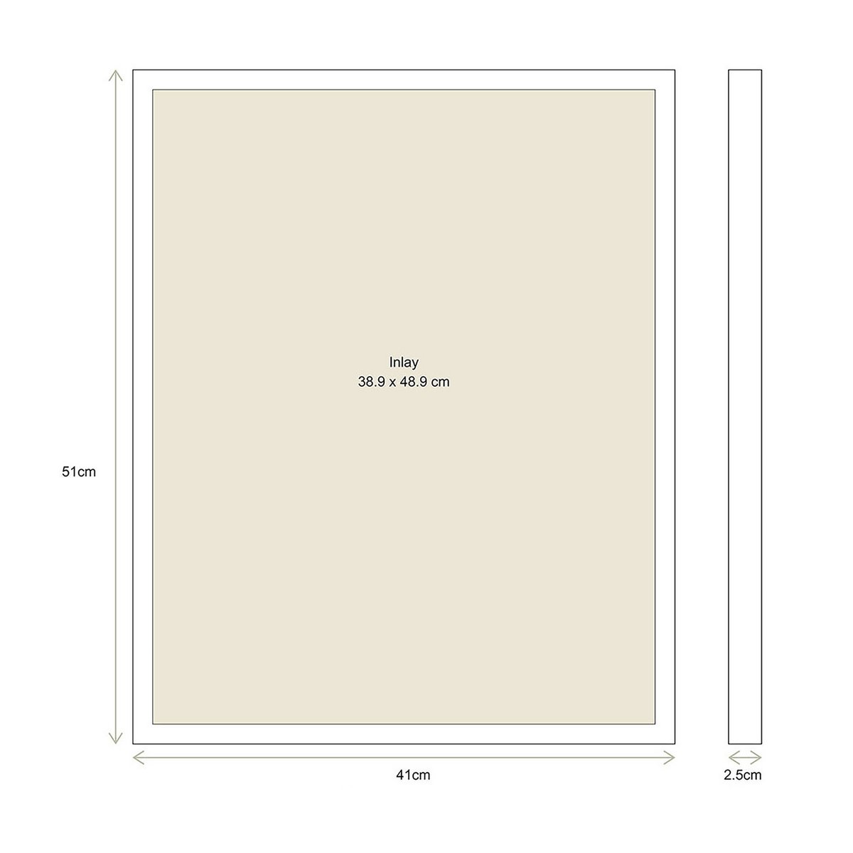 Photo Frame Wood Brown 41x51x2.5cm