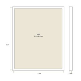 Photo Frame Wood Brown 41x51x2.5cm