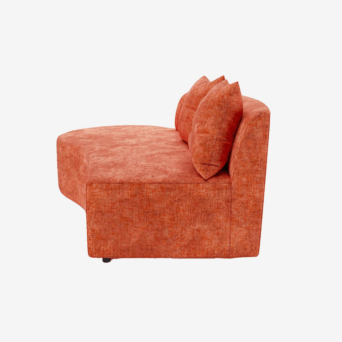 Módulo sofá – Sillón esquinero Alba de terciopelo ocre